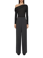 Oversized Tailored Pants in Wool