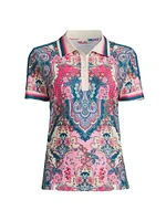 Melody Bee Active Paisley Polo Shirt