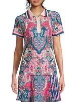 Melody Bee Active Paisley Polo Shirt