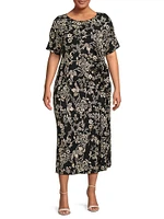 Plus The Janie Favorite Side-Tie Knit Midi-Dress