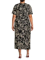 Plus The Janie Favorite Side-Tie Knit Midi-Dress