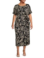 Plus The Janie Favorite Side-Tie Knit Midi-Dress