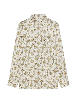 Printed Chandelier Shirt Silk