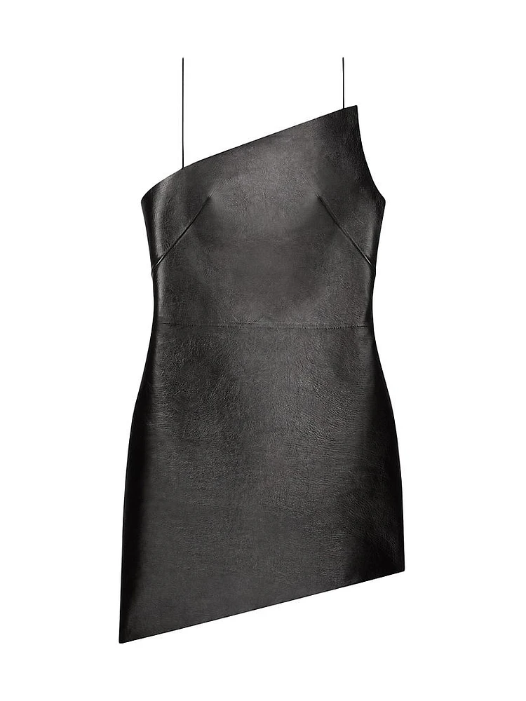 Asymmetric Dress Leather