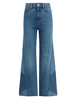 The Bailey Pieced Wide-Leg Jeans