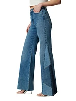 The Bailey Pieced Wide-Leg Jeans