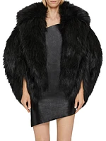 Oversized Cape in Faux Fur