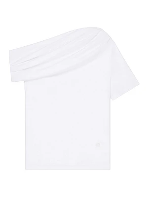 Asymmetric Draped T-Shirt Jersey