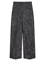 Oversized Tailored Pants Cat Jacquard