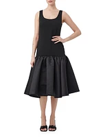 Sina Sleeveless Drop-Waist Midi-Dress
