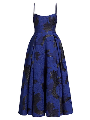 Nicolette Floral Jacquard Maxi Dress