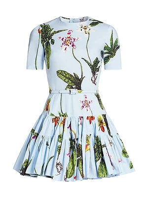Orchid Poplin Tiered Dress