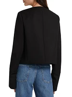 Embroidered Bonded Wool Jacket