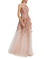 Orchid Organza A-Line Gown