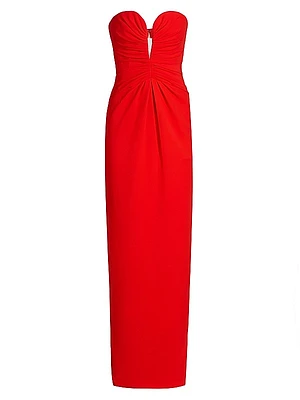 Ruched Strapless Gown