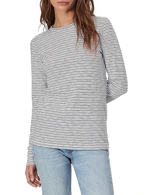 Striped Cotton Long-Sleeve T-Shirt