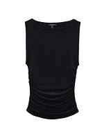 Luca Ruched Sleeveless Tank Top