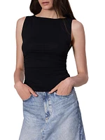 Luca Ruched Sleeveless Tank Top