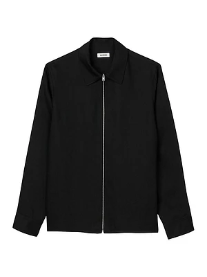 Loose-Fit Zip-Up Shirt