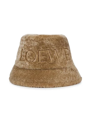 Logo Dyed Shearling Bucket Hat