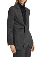 Monia Wool-Blend Tie Blazer