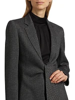 Monia Wool-Blend Tie Blazer