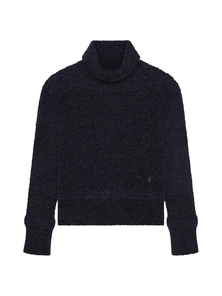 Turtleneck Sweater Chenille with 4G Detail