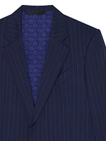 Slim Fit Striped Jacket Wool