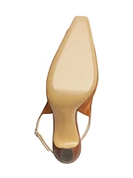 Olivia 85MM Leather Cap-Toe Pumps