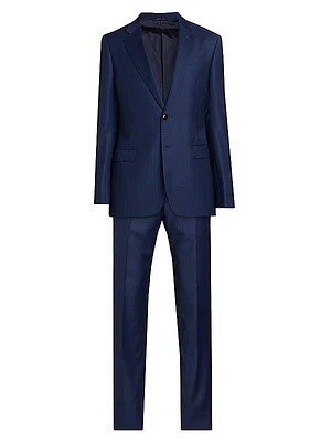 Windowpane Wool-Cashmere Suit
