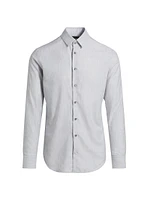 Textured Cotton Button-Up Shirt