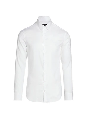 Solid Front-Button Shirt