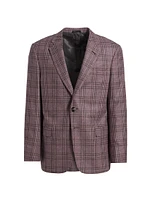 Plaid Tailored Wool Jacket