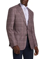 Plaid Tailored Wool Jacket