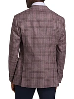 Plaid Tailored Wool Jacket