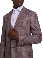 Plaid Tailored Wool Jacket