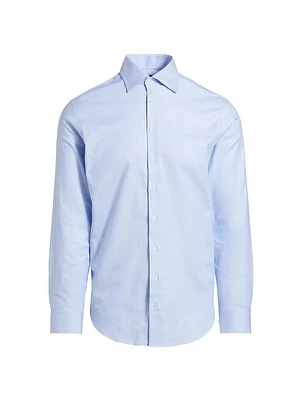 Slim Poplin Button-Up Shirt