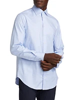 Slim Poplin Button-Up Shirt