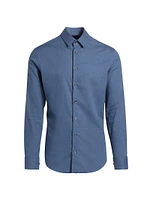 Woven Cotton Button-Up Shirt