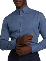 Woven Cotton Button-Up Shirt