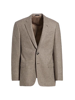 Textured Wool & Cashmere Jacket