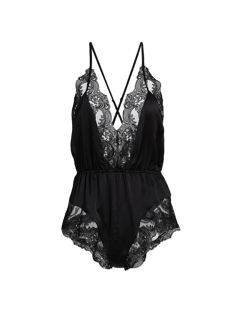 Voltaire Lace-Trim Teddy