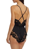 Voltaire Lace-Trim Teddy