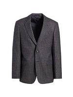 Check Wool & Cashmere Jacket