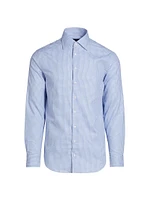 Plaid Cotton Front-Button Shirt