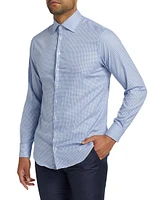 Plaid Cotton Front-Button Shirt
