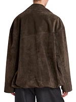 Draped Leather Buckle Top