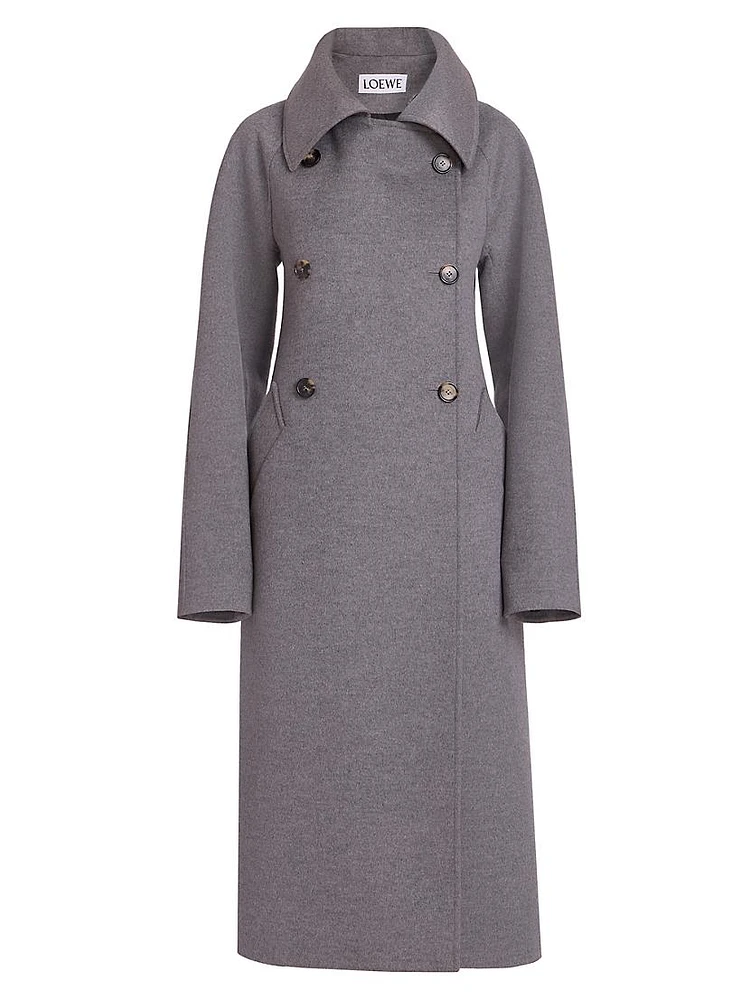 Double-Breasted Wool-Cashmere Coat