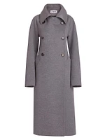 Double-Breasted Wool-Cashmere Coat