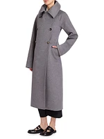 Double-Breasted Wool-Cashmere Coat
